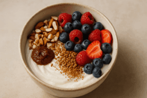 Joghurtbowl mit Nüssen & Beeren