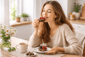 Süßes nur im Sitzen (kein Nebenbei-Zucker)