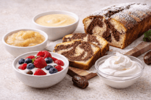 Was passt zu Marmorkuchen ohne Zucker?