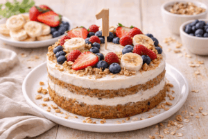 Zuckerfreie Torte für den 1. Geburtstag