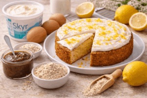High-Protein Zitronen-Osterkuchen ohne Zucker