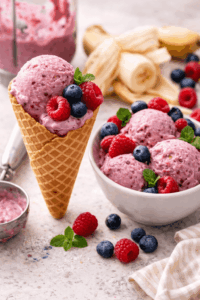 Selbstgemachtes Eis ohne Zucker