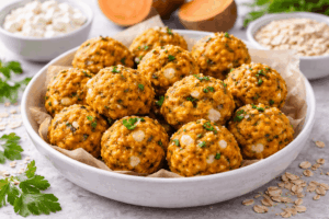 Süßkartoffel-Feta-Bällchen