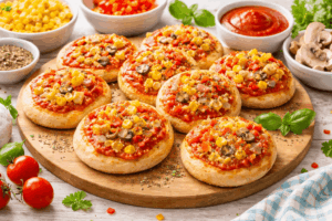 Mini-Pizzen mit zuckerfreiem Hefeteig