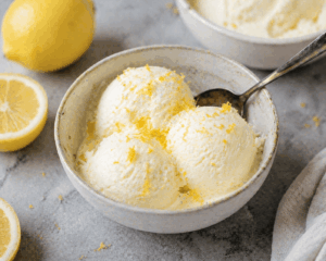 Zitronen Eis ohne Zucker