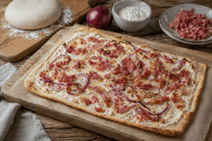 Zuckerfreier Flammkuchen