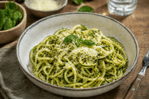 Zucchini-Nudeln mit Pesto