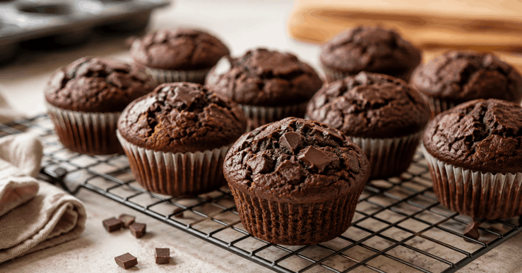 Zuckerfreie Schokomuffins, die wirklich saftig bleiben