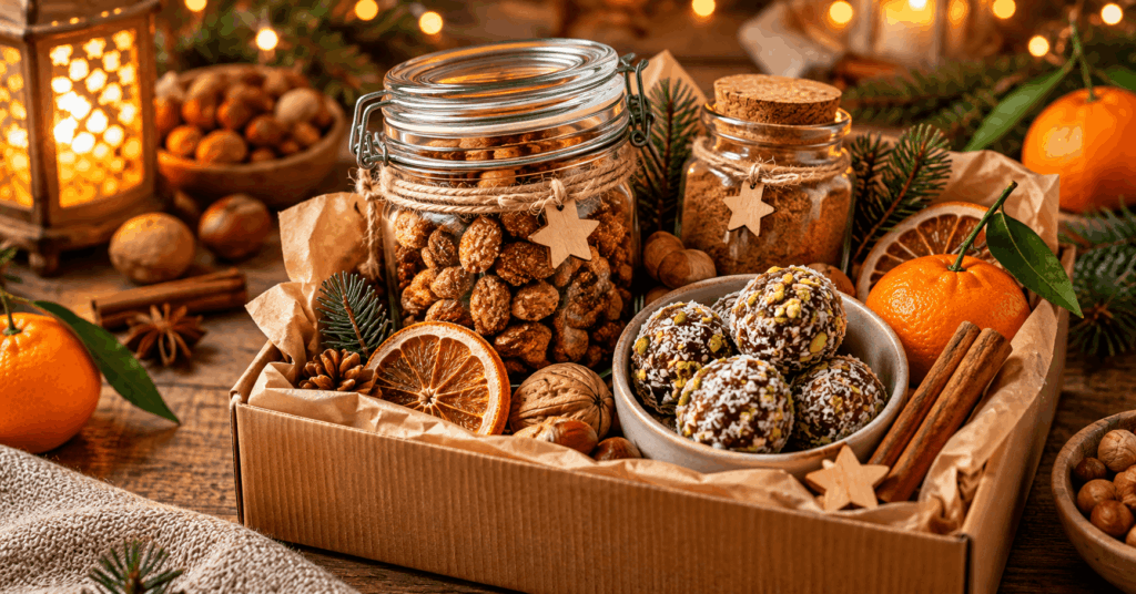 Lebensmittel Geschenkbox weihnachten