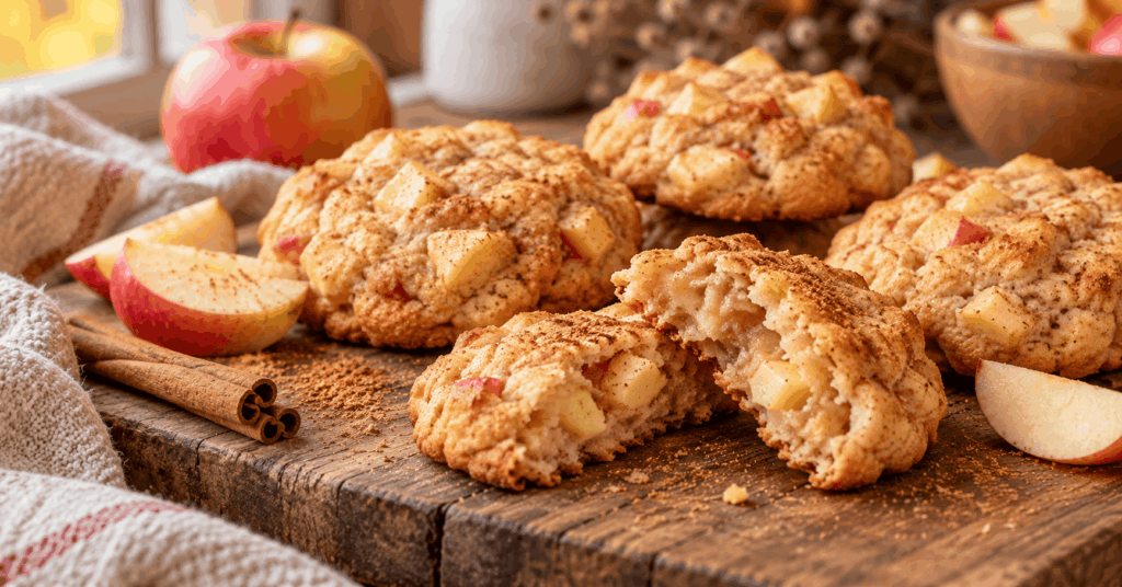 Apfel Cookies ohne Zucker: weich, zimtig und in unter 20 Minuten aus dem Ofen